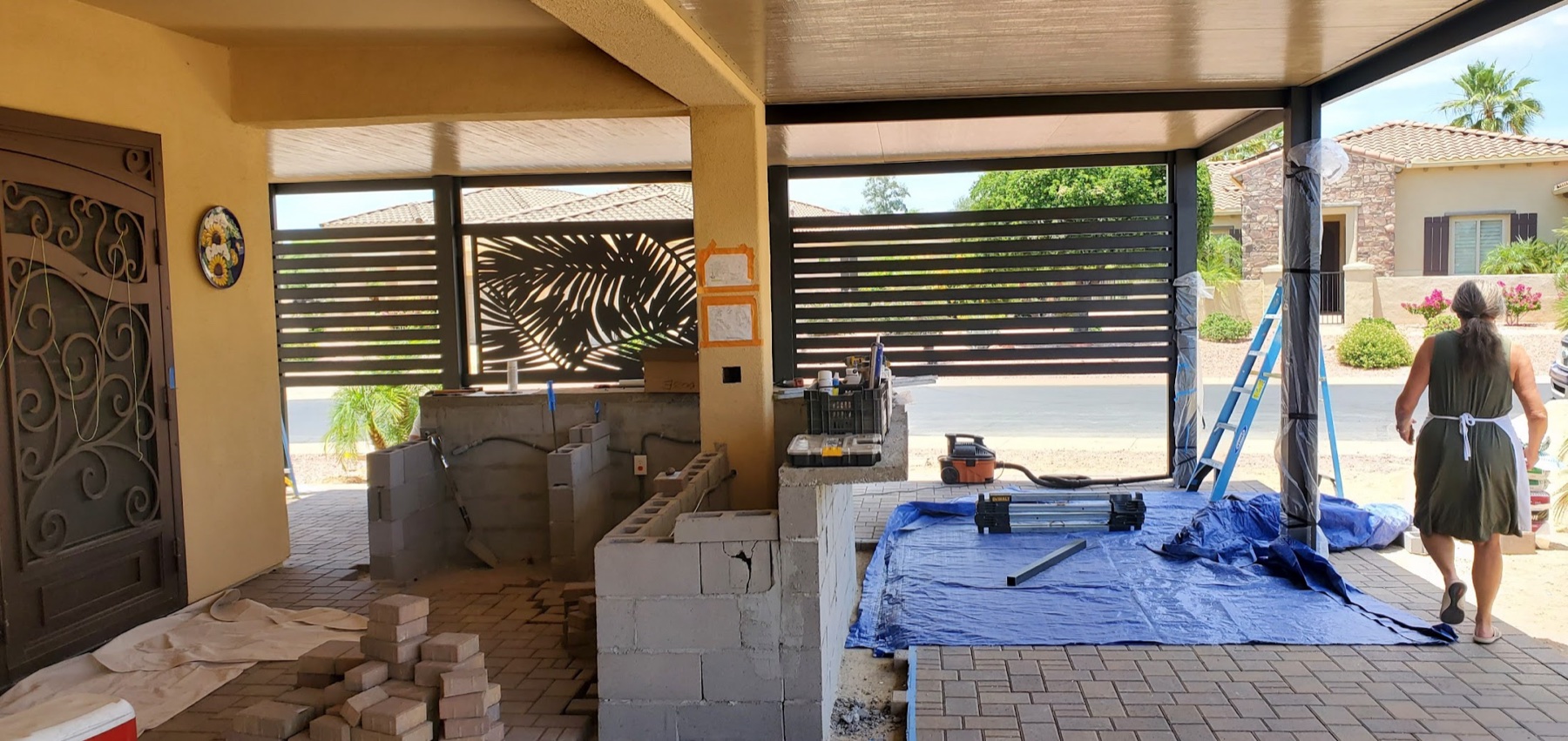 City Seamless patio cover project photo for Las Vegas patio cover customers.