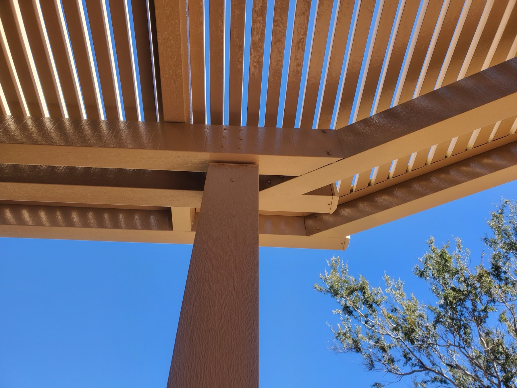 City Seamless patio cover project photo for Las Vegas patio cover customers.