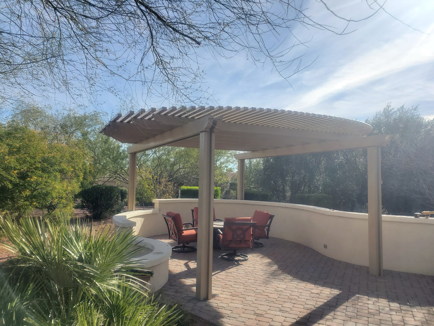 City Seamless patio cover project photo for Las Vegas patio cover customers.