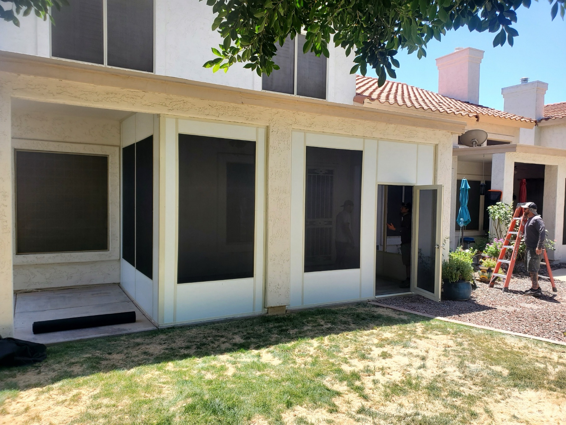 City Seamless patio cover project photo for Las Vegas patio cover customers.