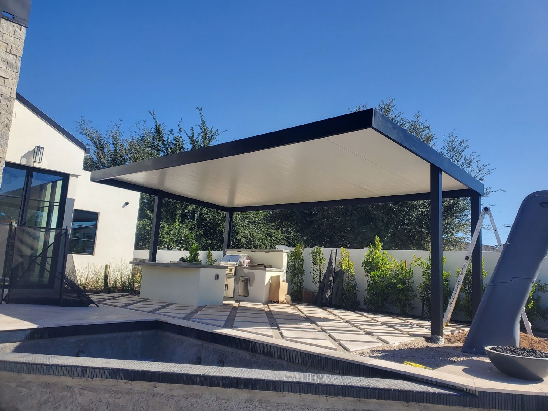 City Seamless patio cover project photo for Las Vegas patio cover customers.