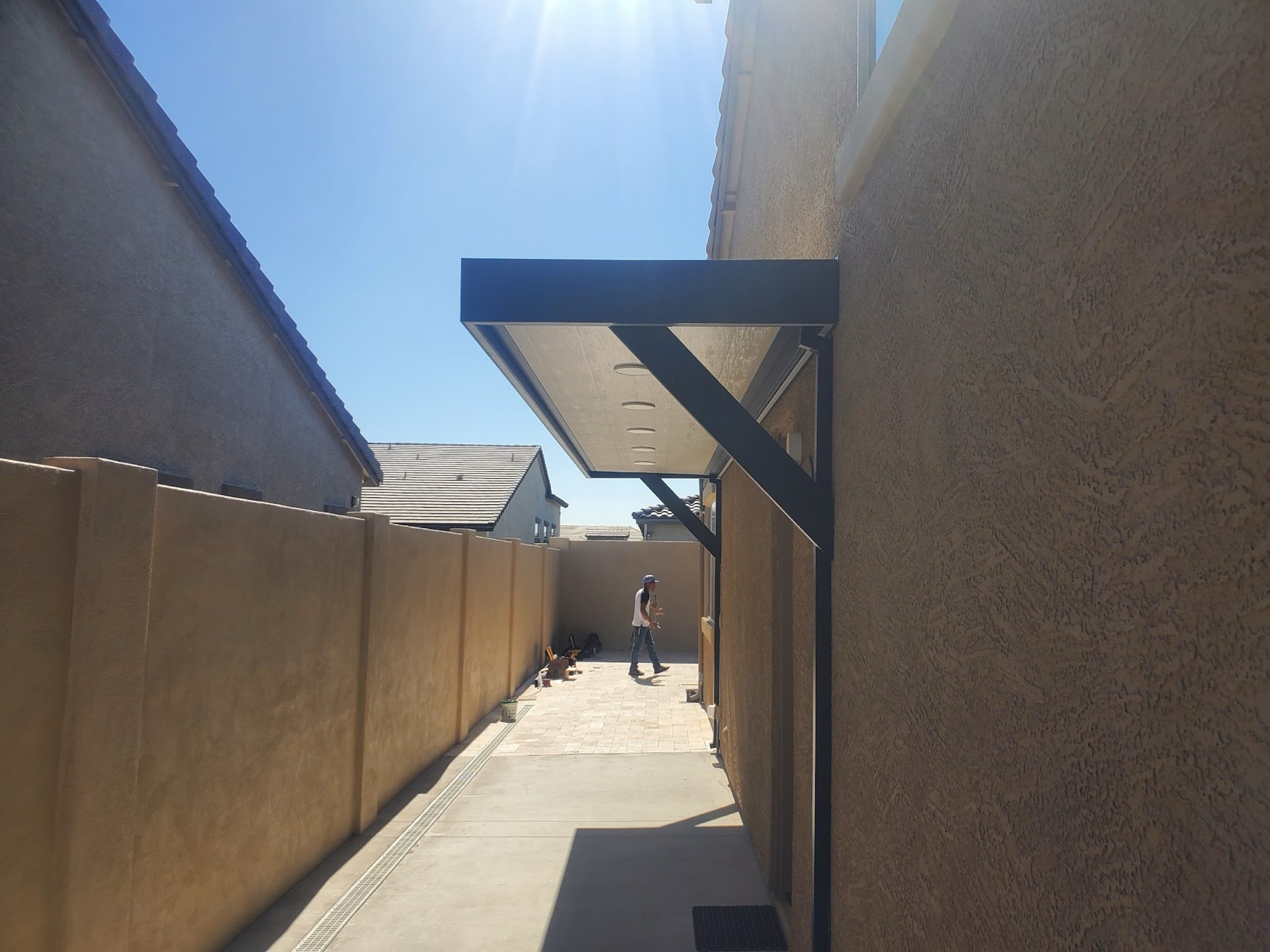 City Seamless patio cover project photo for Las Vegas patio cover customers.