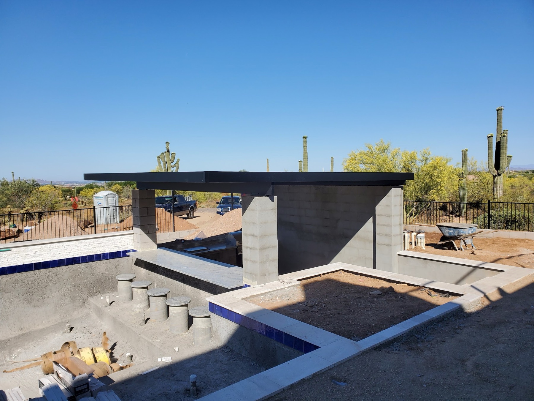 City Seamless patio cover project photo for Las Vegas patio cover customers.