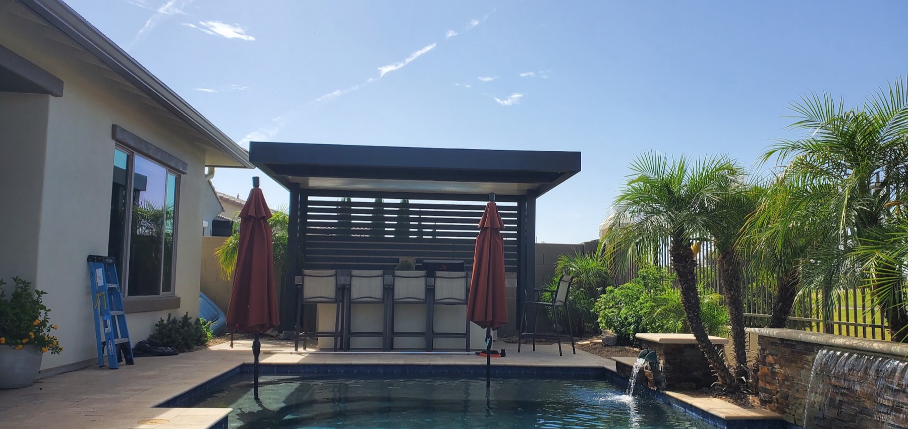 City Seamless patio cover project photo for Las Vegas patio cover customers.