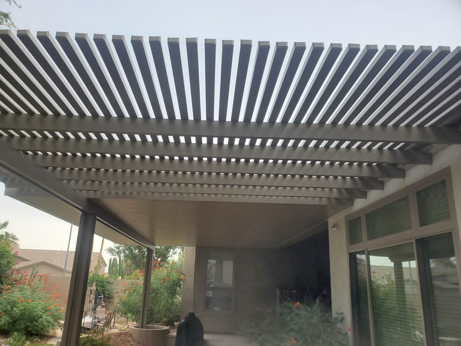City Seamless patio cover project photo for Las Vegas patio cover customers.