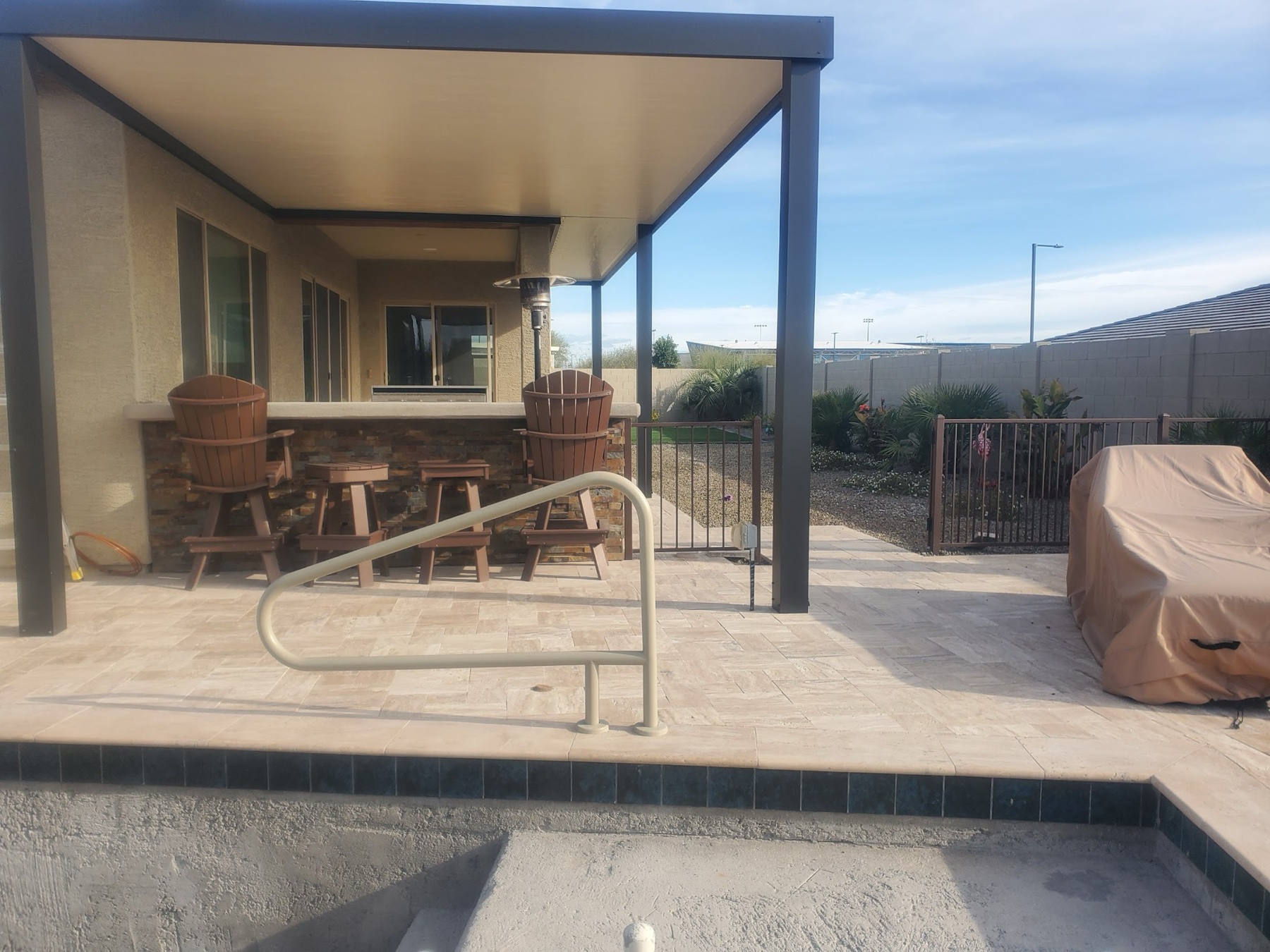 City Seamless patio cover project photo for Las Vegas patio cover customers.